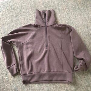 Spanx Air Essentials Half Zip, Size XS, Color Smoke